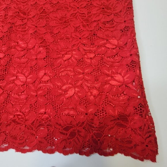 Red Lace Tank Top Lace Camisole Wide Straps Lace Top - Size M, Size XL - NEW - Picture 11 of 12